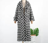 Stylish plaid woolen coat