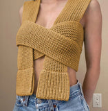 Spring knits- Bandage wrap knit top