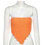 SPING KNIT - STRAPLESS KNIT TOP