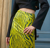Zebra Print high waist skirt