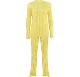 2pc knitted set - Lemon Yellow