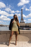 Gold sequin party dress